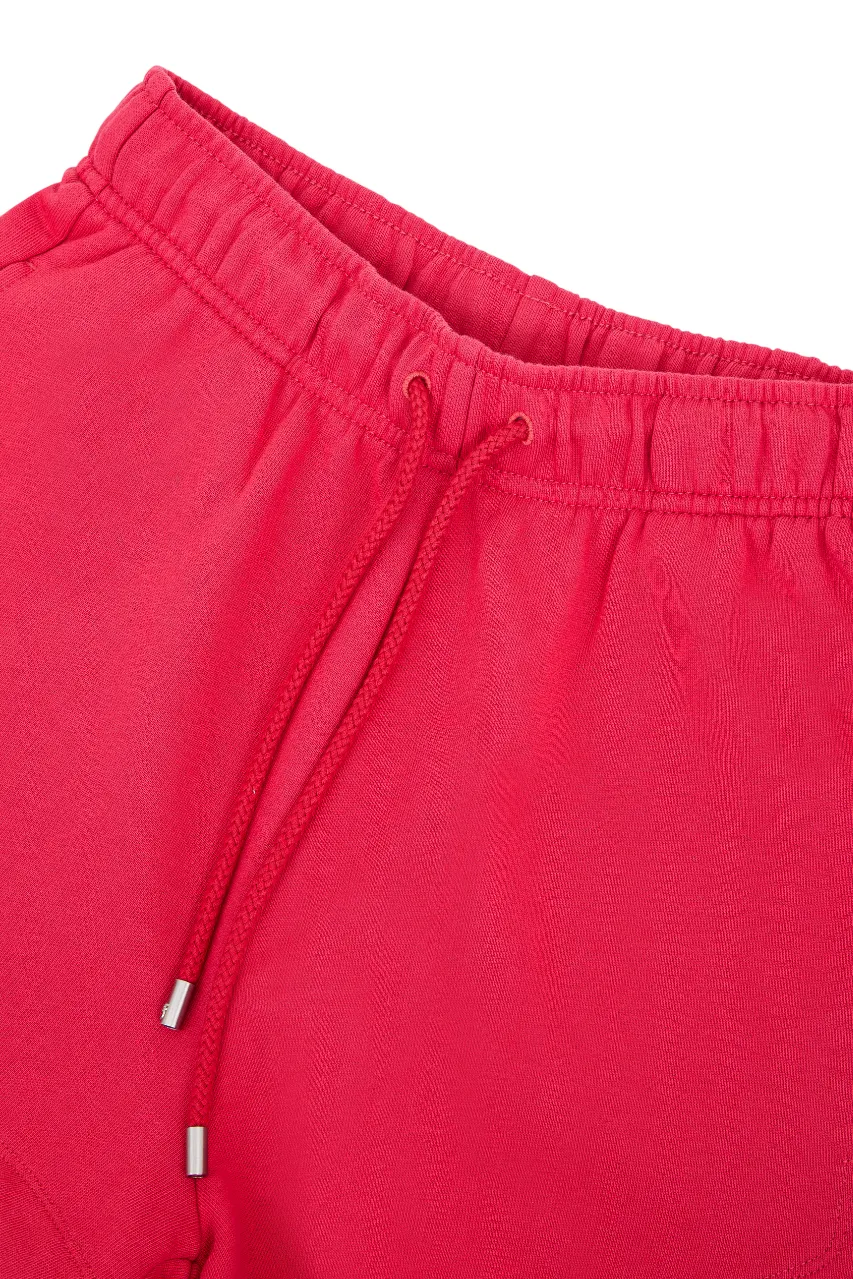 Elastic-Waistband Cotton Mini Shorts