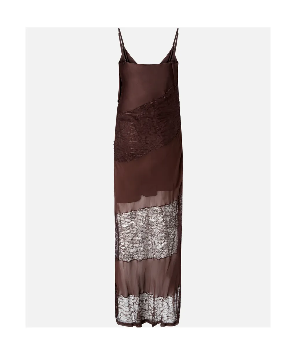 Lace-Panelled Maxi Dress
