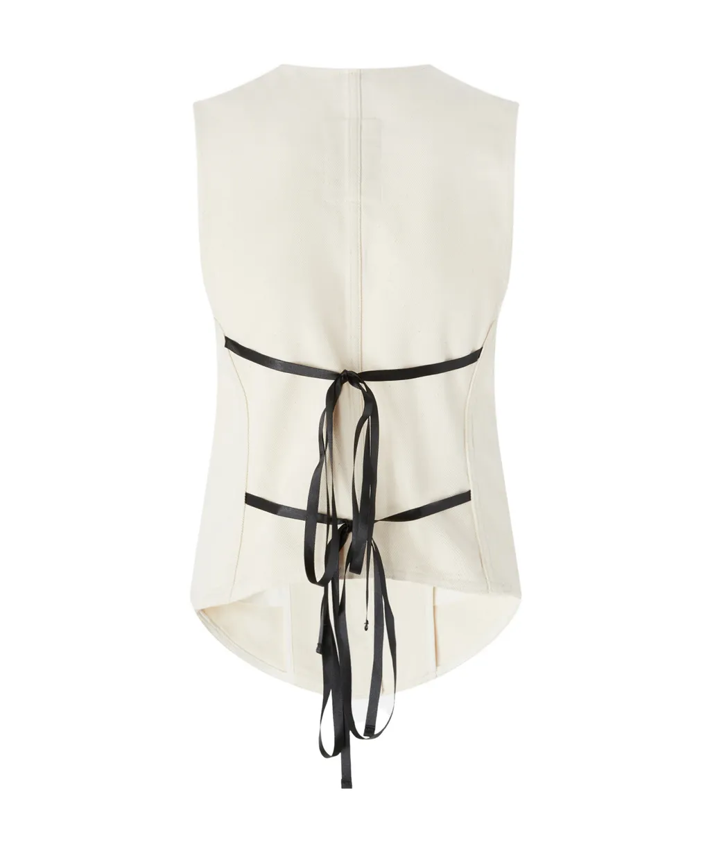 Slim-Fitting Denim Waistcoat
