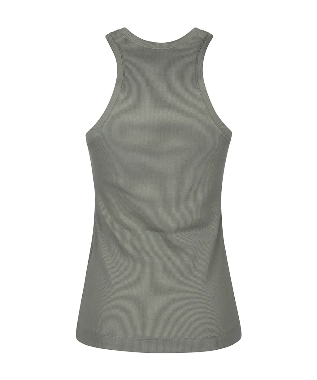 Logo Lettering Ribbed Vest
