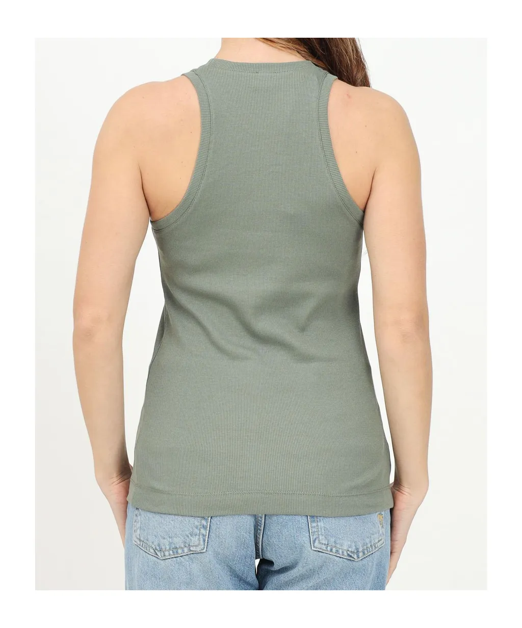 Logo Lettering Ribbed Vest