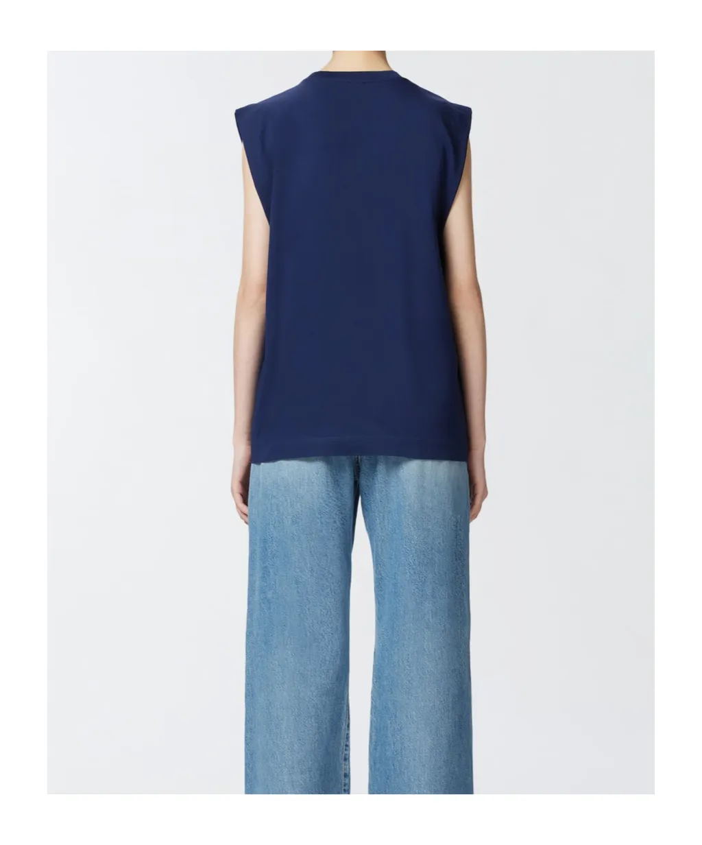 Sleeveless T-Shirt With Pinko Logo