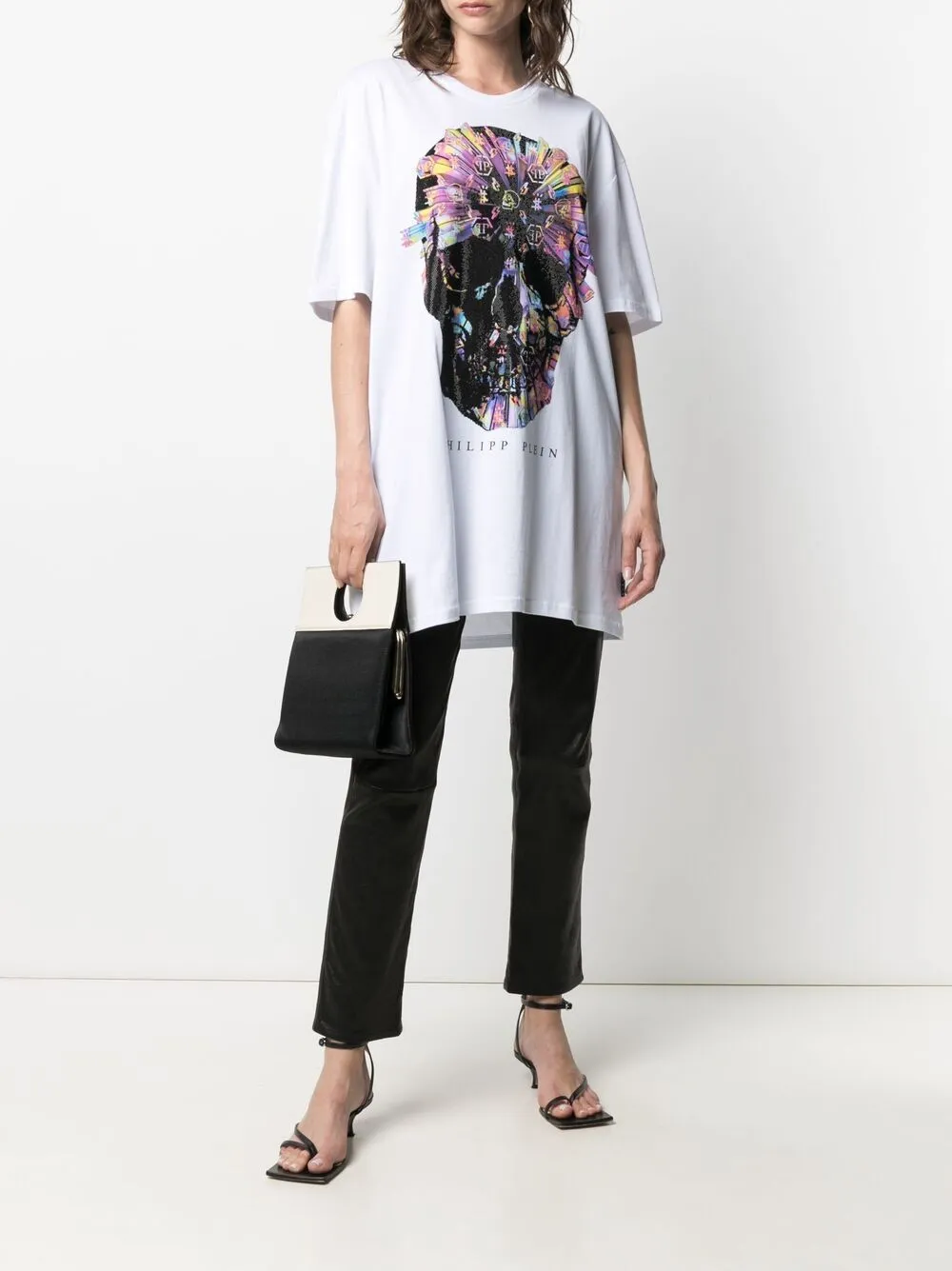 Skull-Appliqué T-Shirt