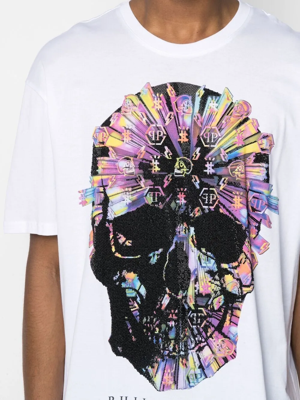 Skull-Appliqué T-Shirt