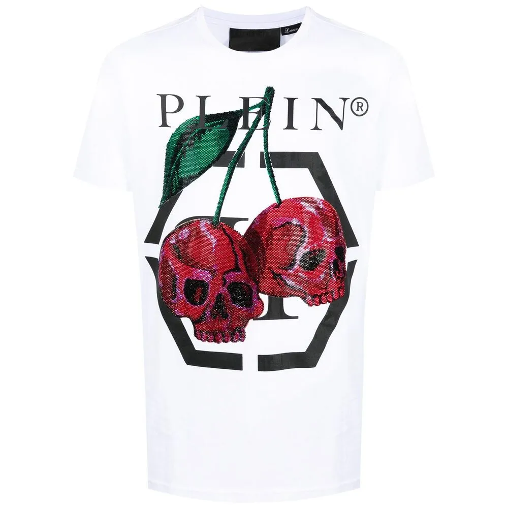 Decorated Cherry Printed T-Shirt