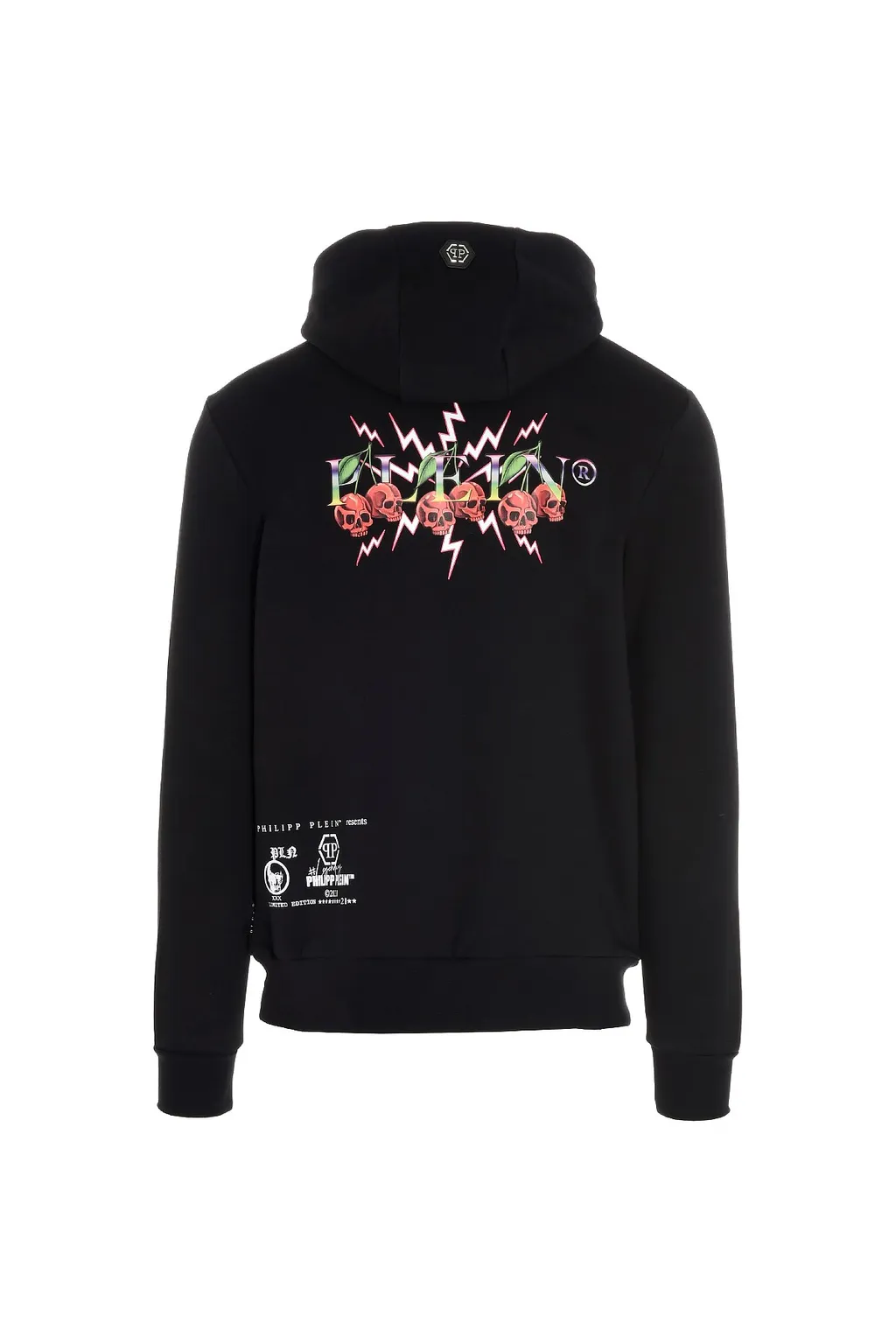 Rhinestone-Cherries Cotton Hoodie