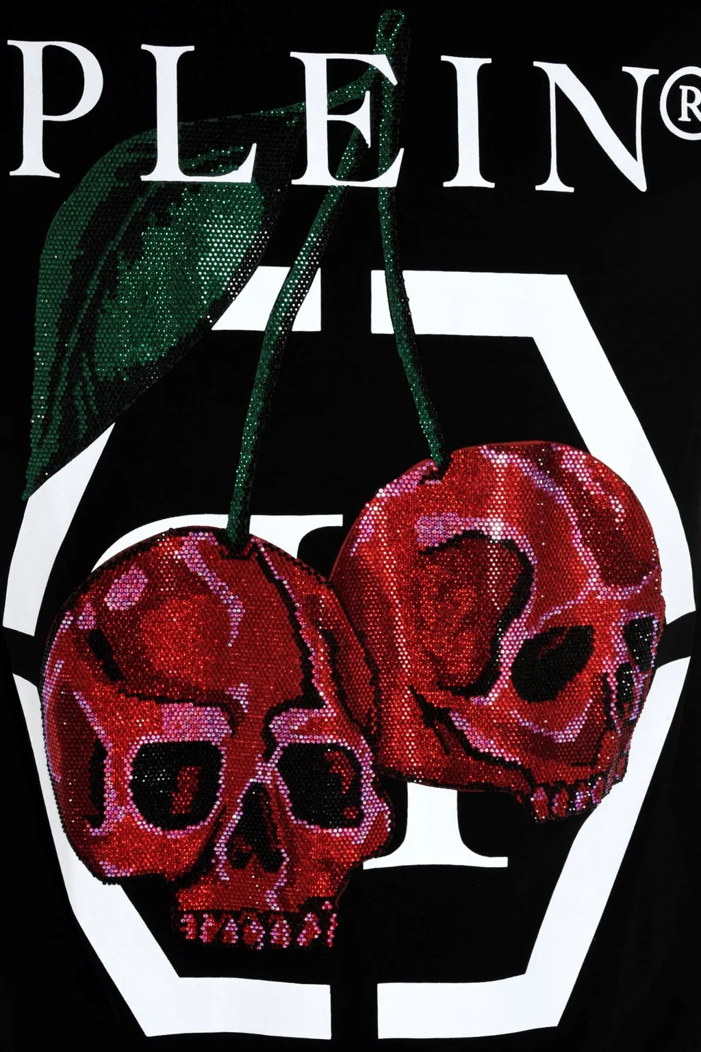 Embellished-Cherry Logo T-Shirt