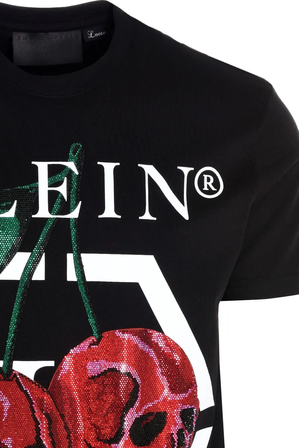 Embellished-Cherry Logo T-Shirt
