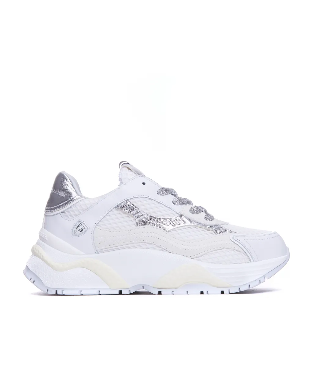 Logo Embossed Lace-Up Sneakers