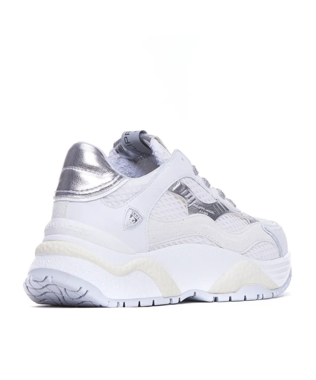 Logo Embossed Lace-Up Sneakers