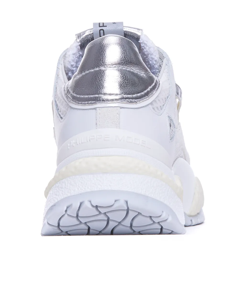 Logo Embossed Lace-Up Sneakers