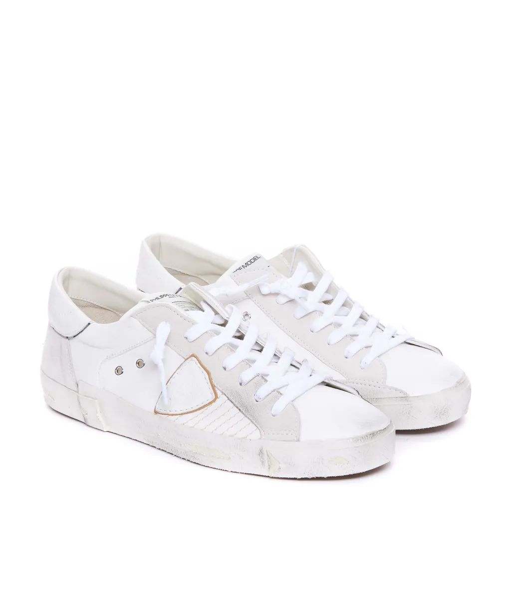 Paris Logo Patch Low-Top Sneakers