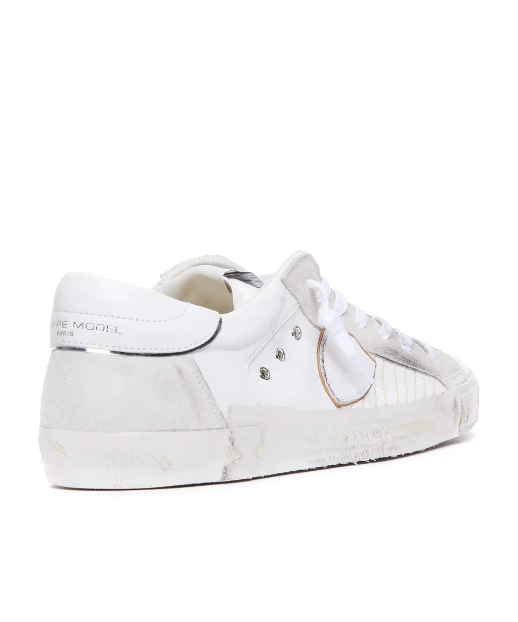 Paris Logo Patch Low-Top Sneakers