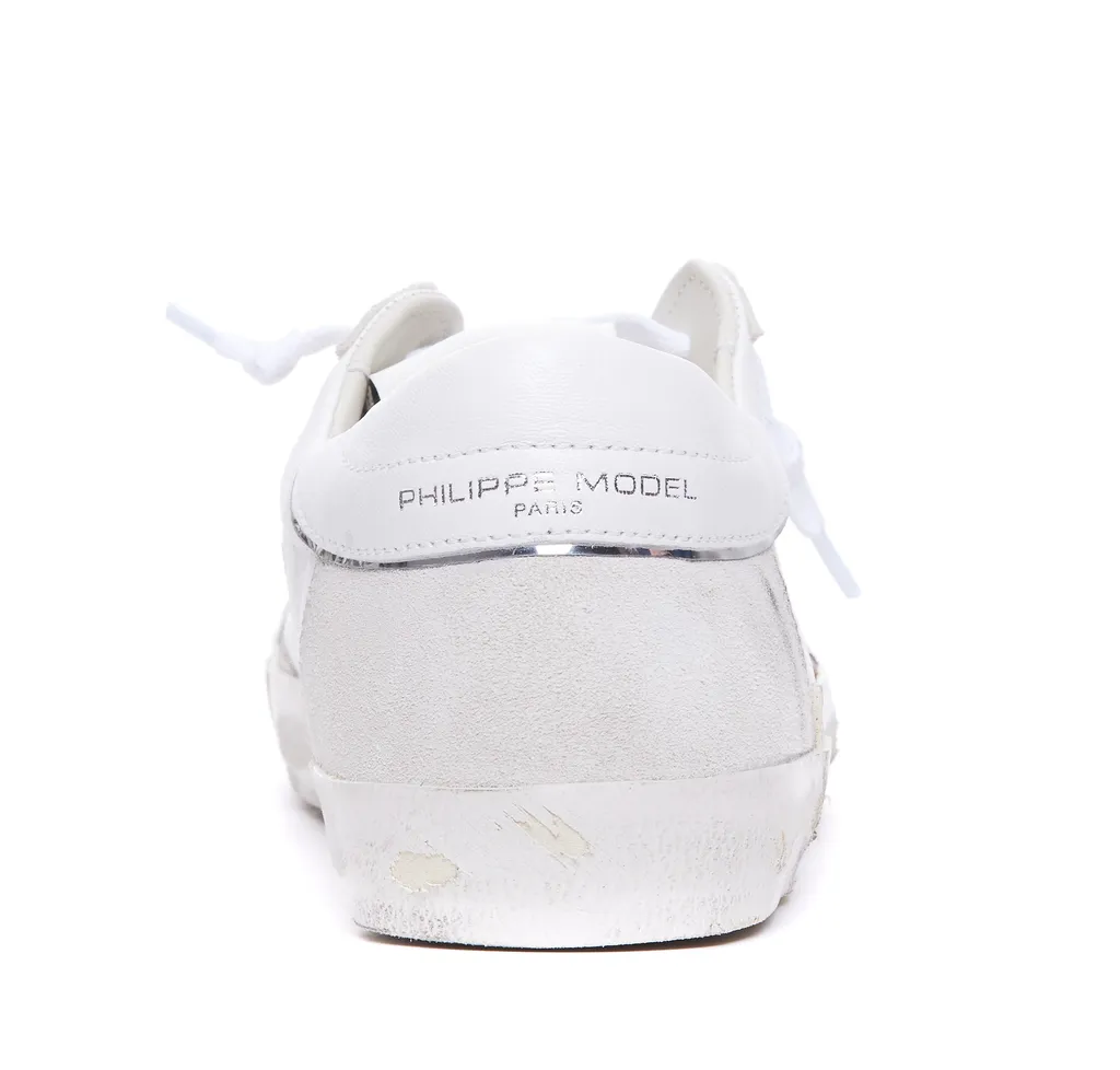Paris Logo Patch Low-Top Sneakers