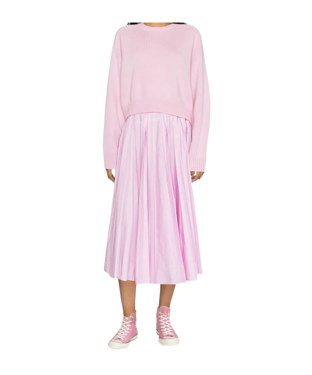 Pleated Midi Skirt