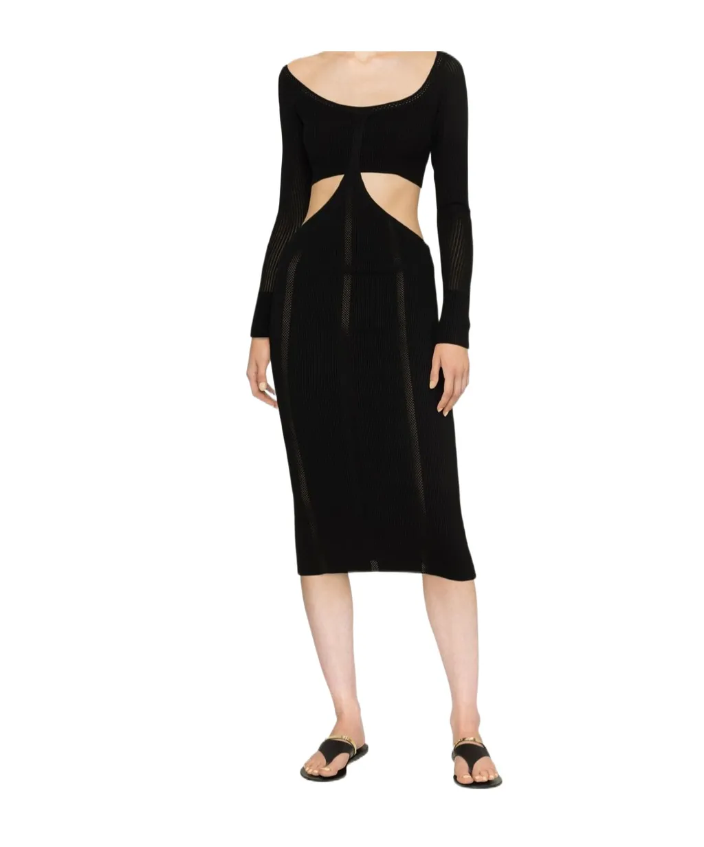 Cut-Out Detail Knit Dress