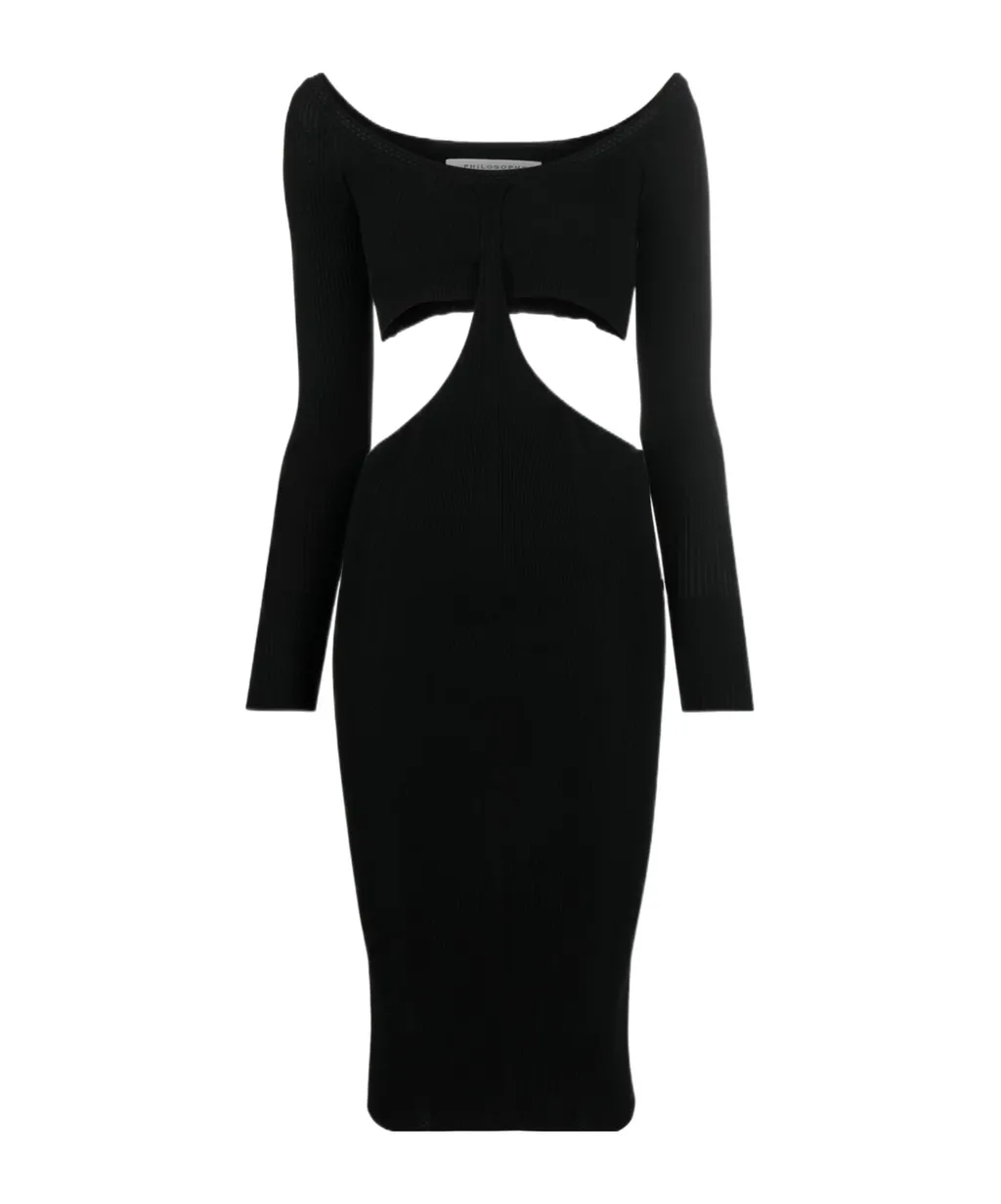 Cut-Out Detail Knit Dress