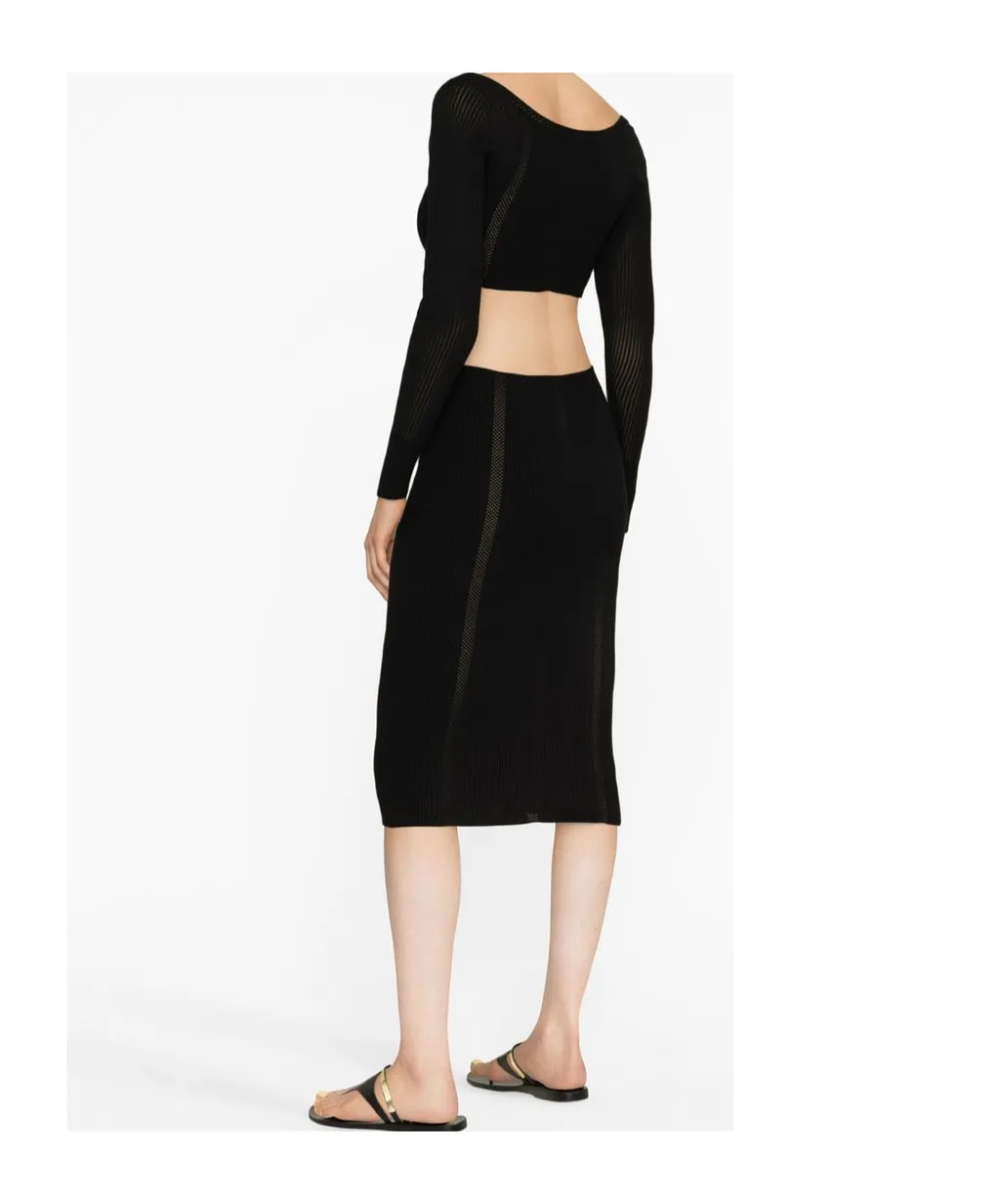Cut-Out Detail Knit Dress