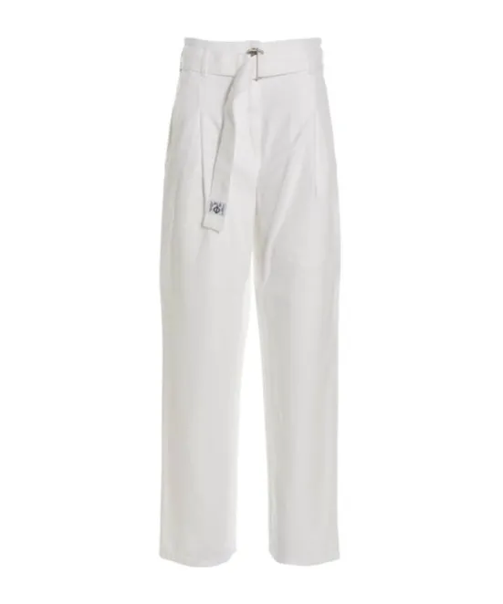 Belted High-Waist Trousers