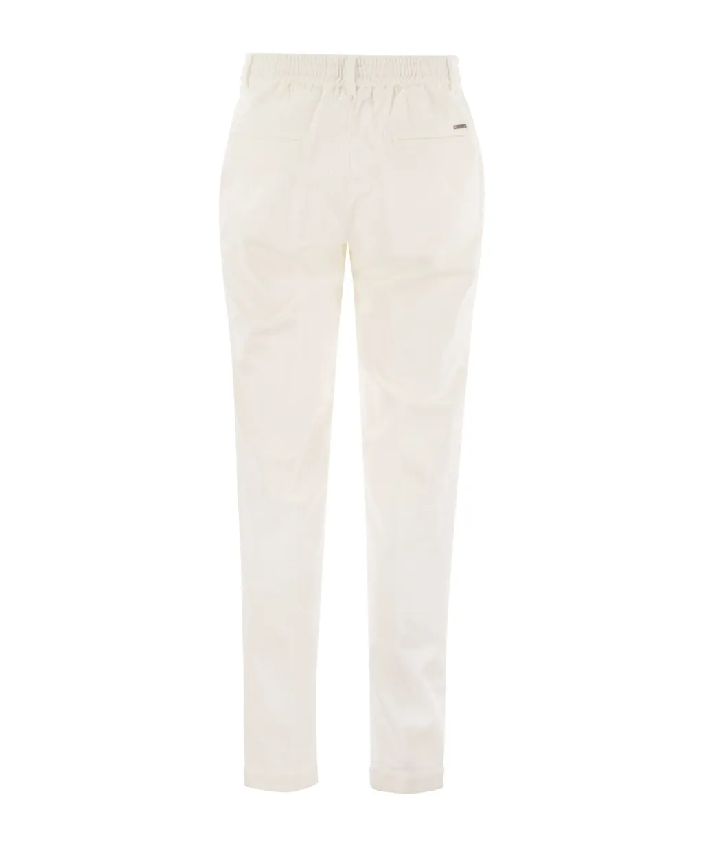 Drawstring Corduroy Pants