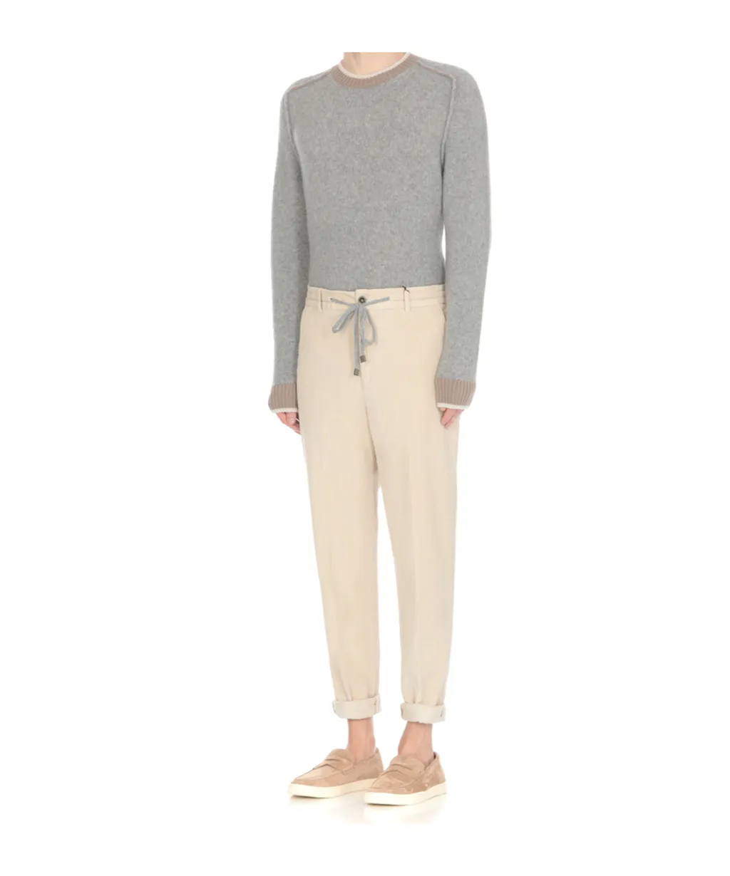 Drawstring-Waist Corduroy Trousers
