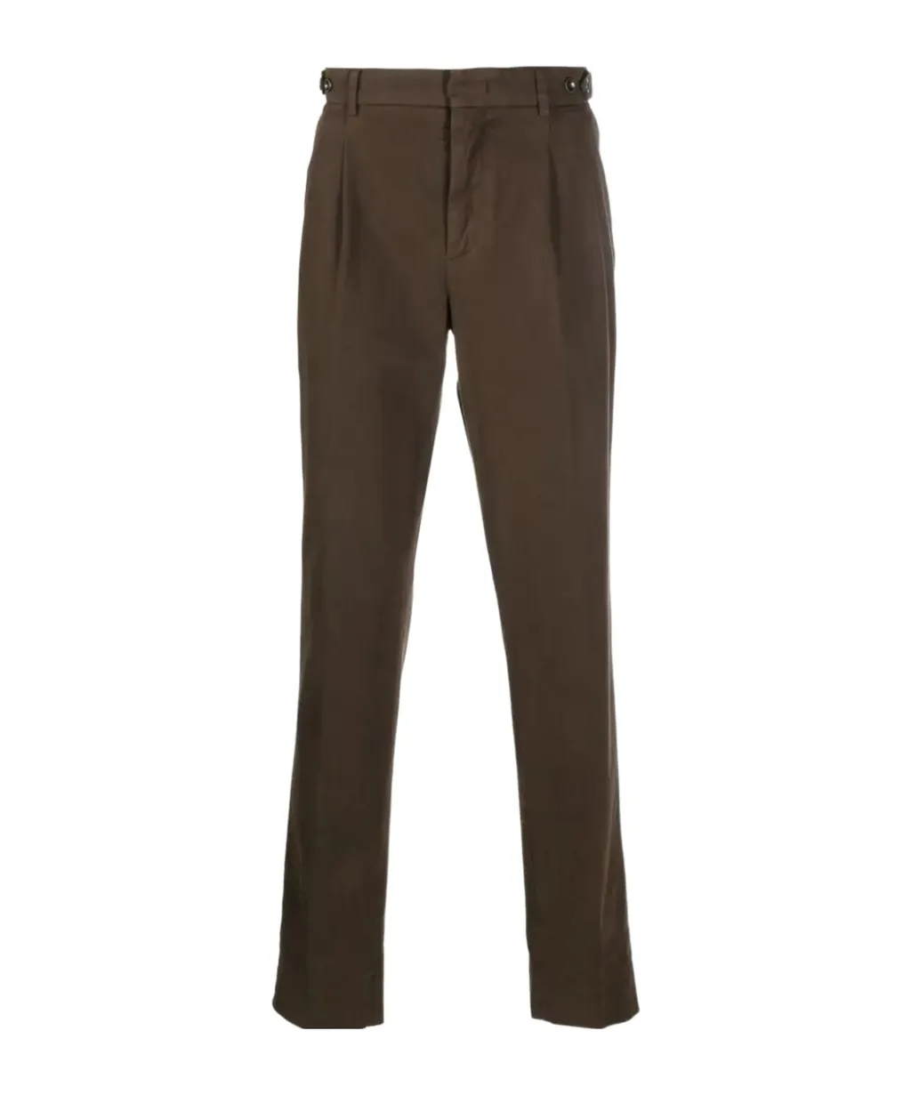 Waist-Tab Cotton Trousers