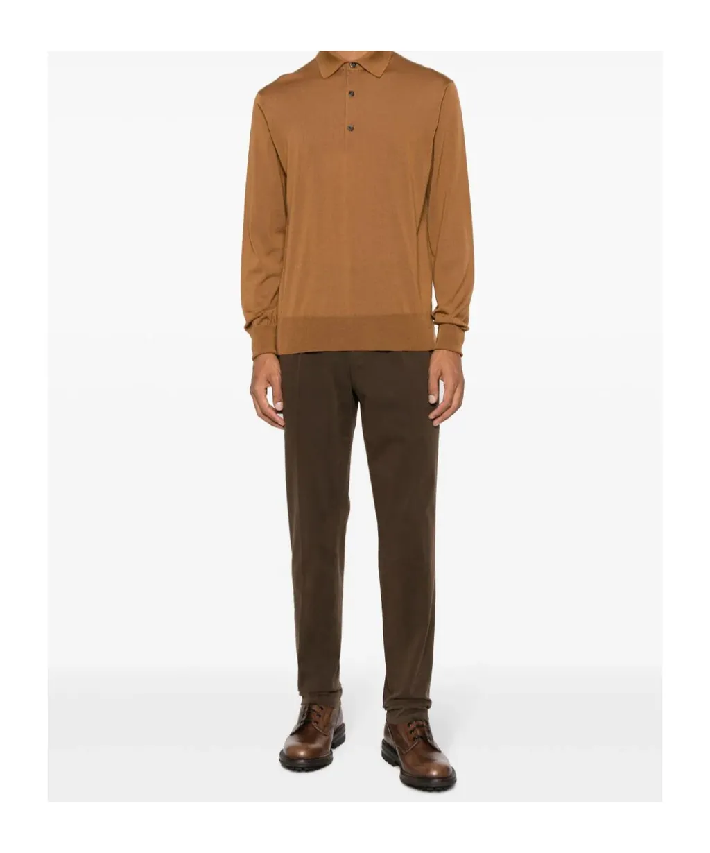 Waist-Tab Cotton Trousers
