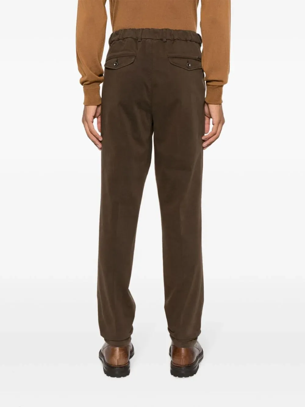 Waist-Tab Cotton Trousers