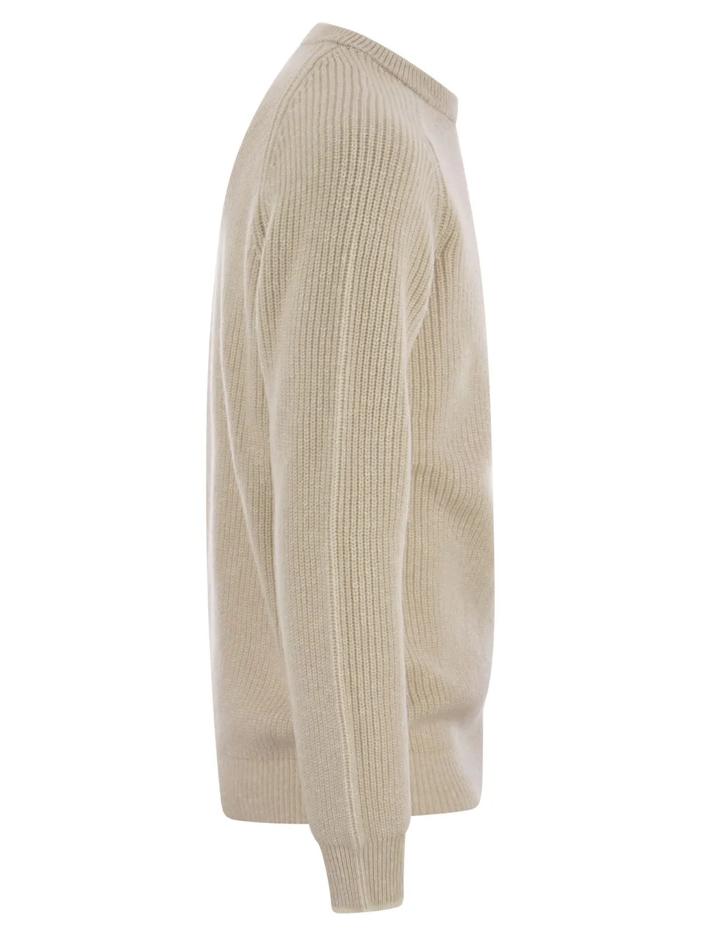 Ribbed-Knit Long-Sleeve Sweatshirt