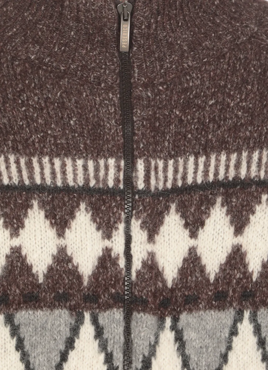 Patterned Jacquard Cardigan