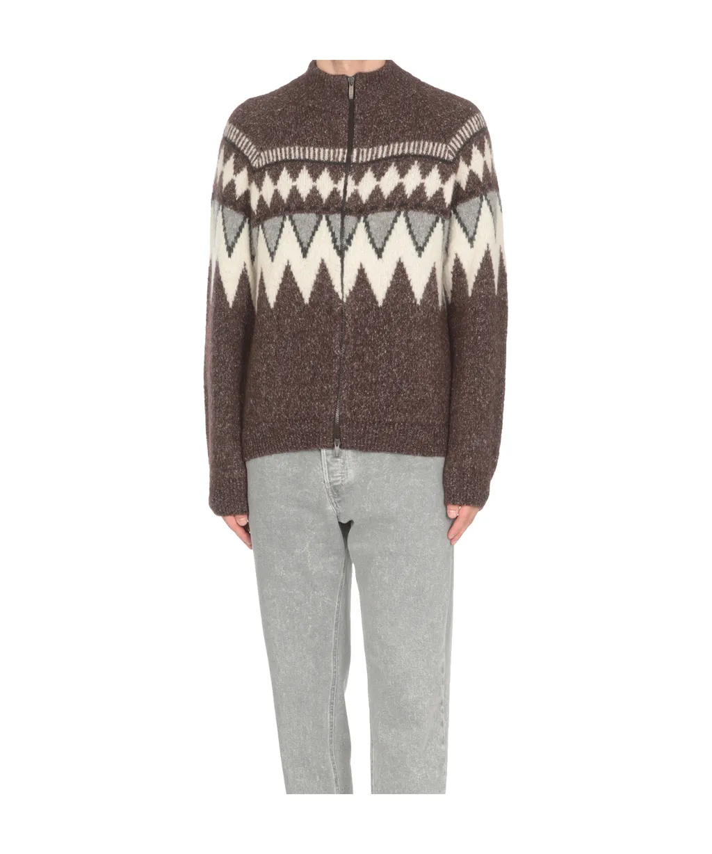 Patterned Jacquard Cardigan