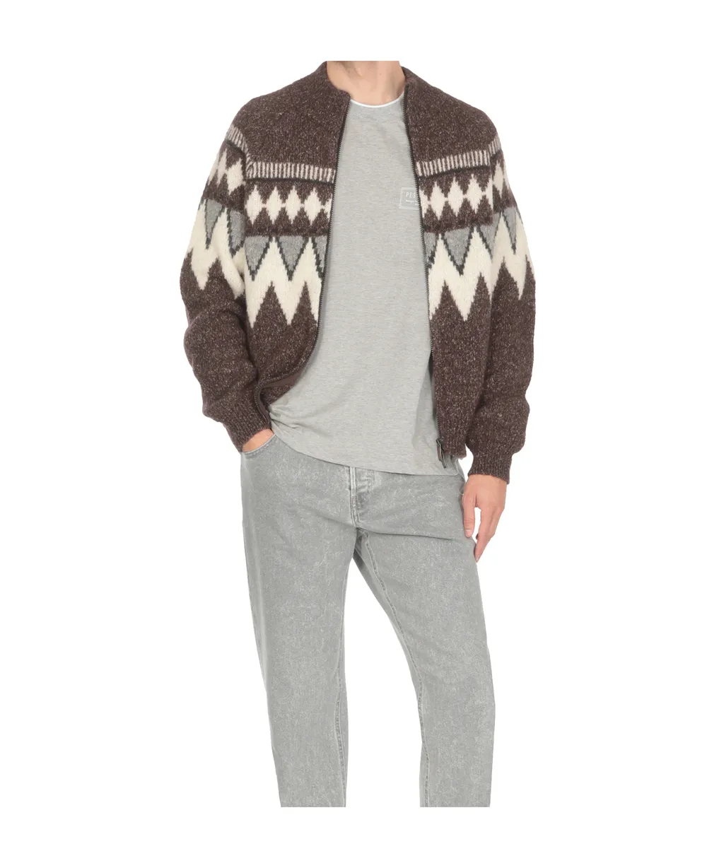 Patterned Jacquard Cardigan