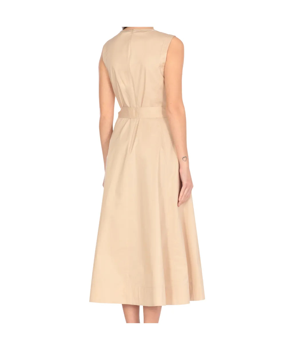 Belted A-Line Dress