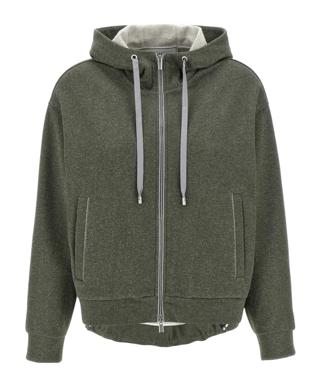 Lurex Drawstring Hoodie