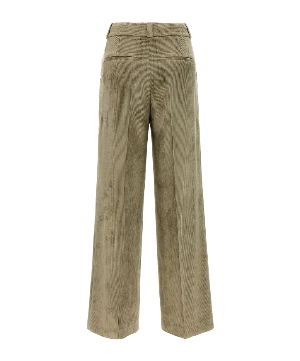Low-Waisted Corduroy Trousers