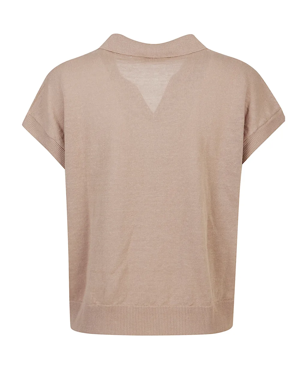 Chain Link Detailed Polo Top