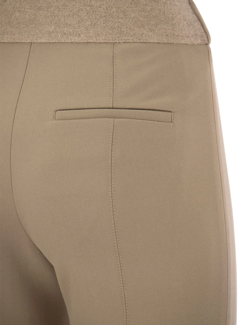 Stretch Gabardine Slim Trousers
