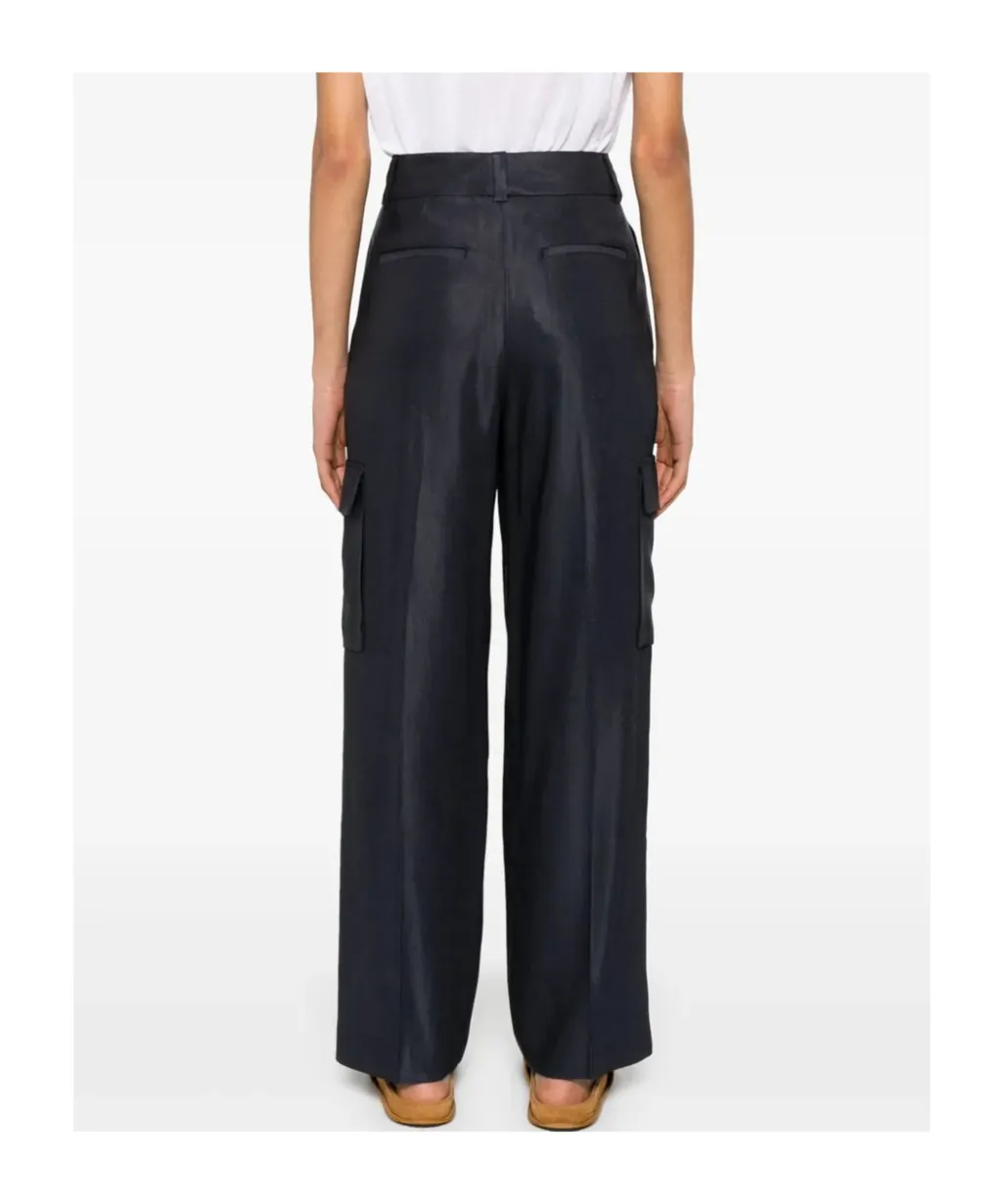 Pleated Cargo Trousers