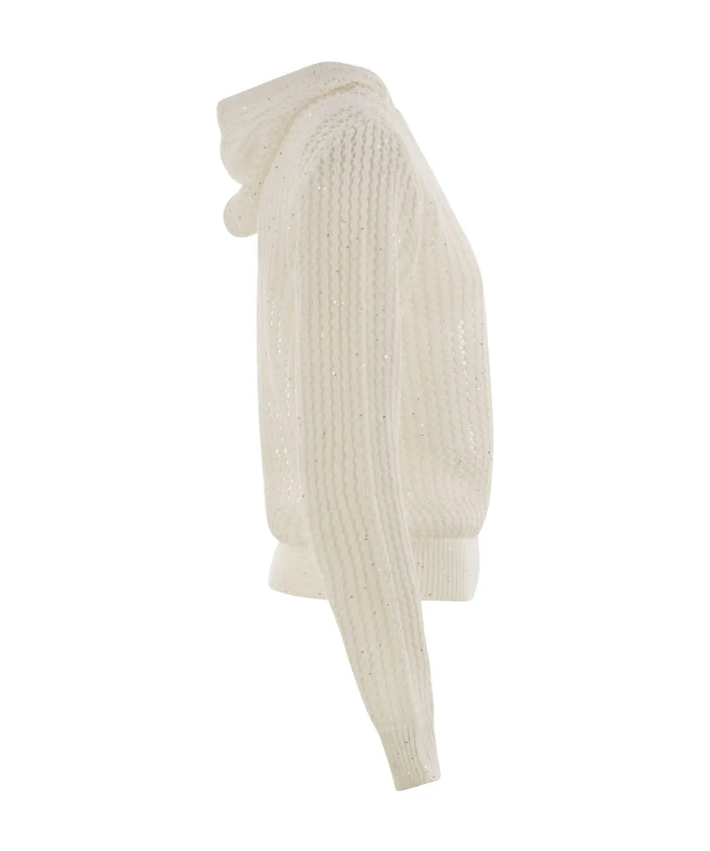 Sequined Hooded Knitwear