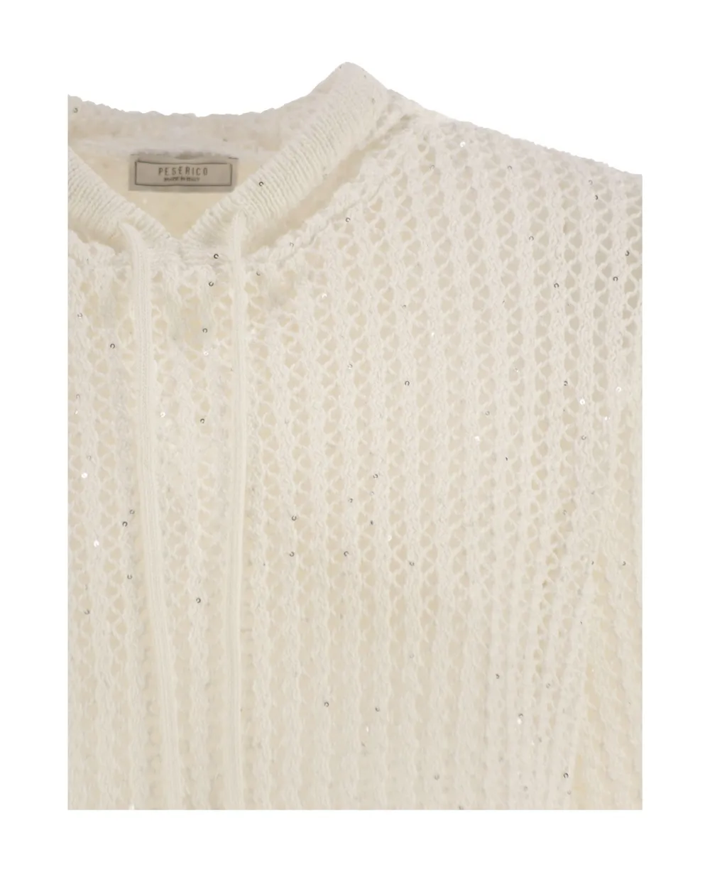 Sequined Hooded Knitwear