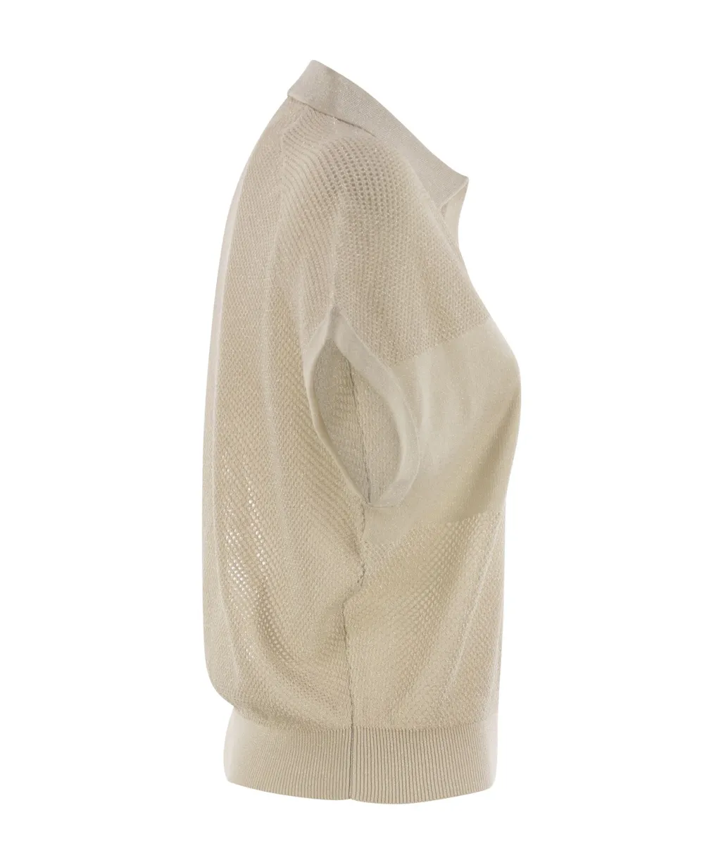 Vanise Lurex Polo Knitwear
