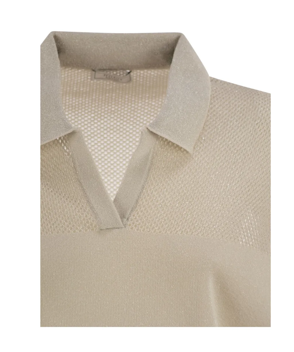 Vanise Lurex Polo Knitwear