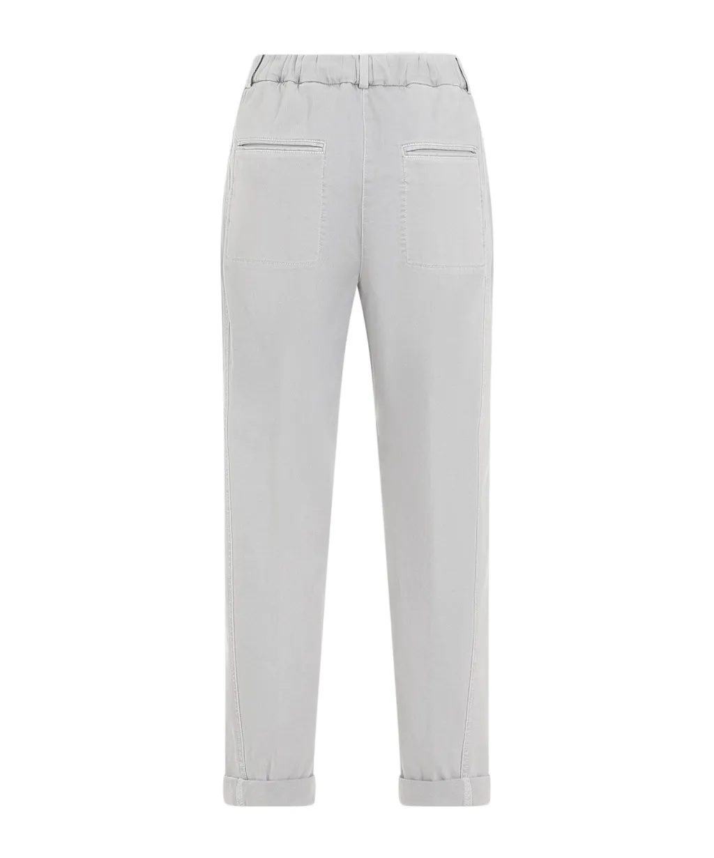 Tapered Gabardine Trousers