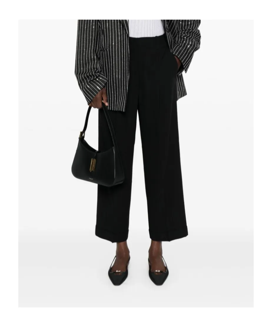 Pleated Straight Trousers