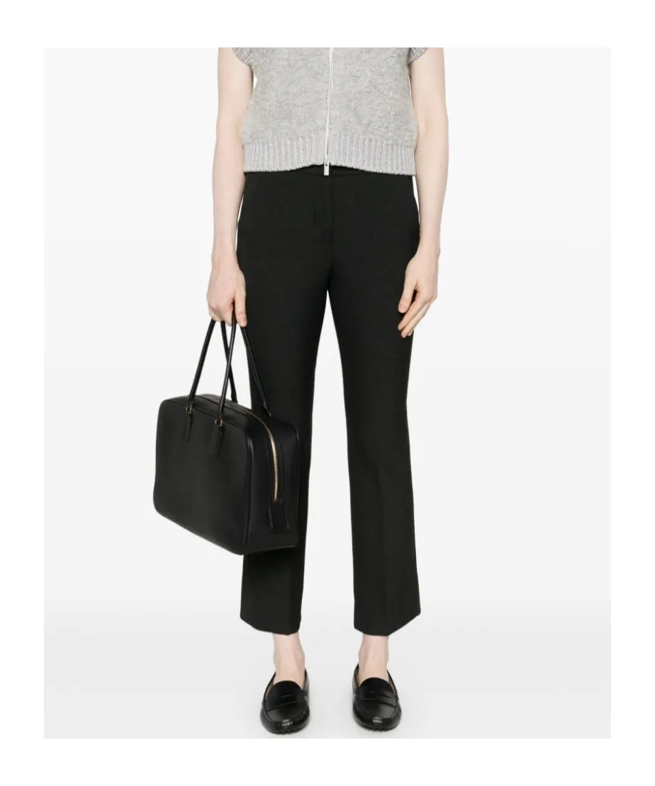 High-Waisted Creased Pants