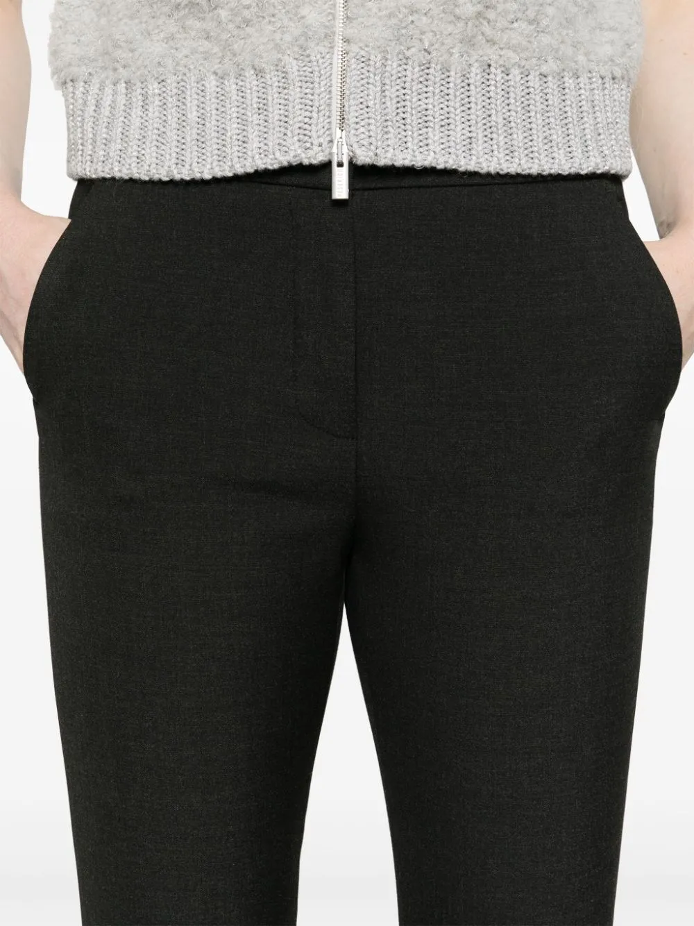 High-Waisted Creased Pants
