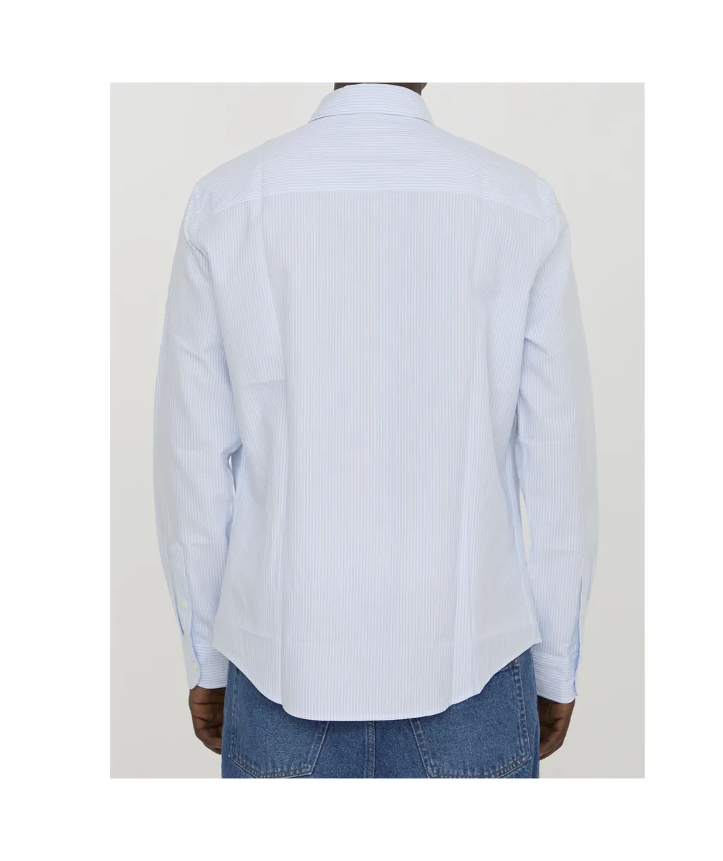 Ami De Coeur Logo Embroidered Striped Shirt