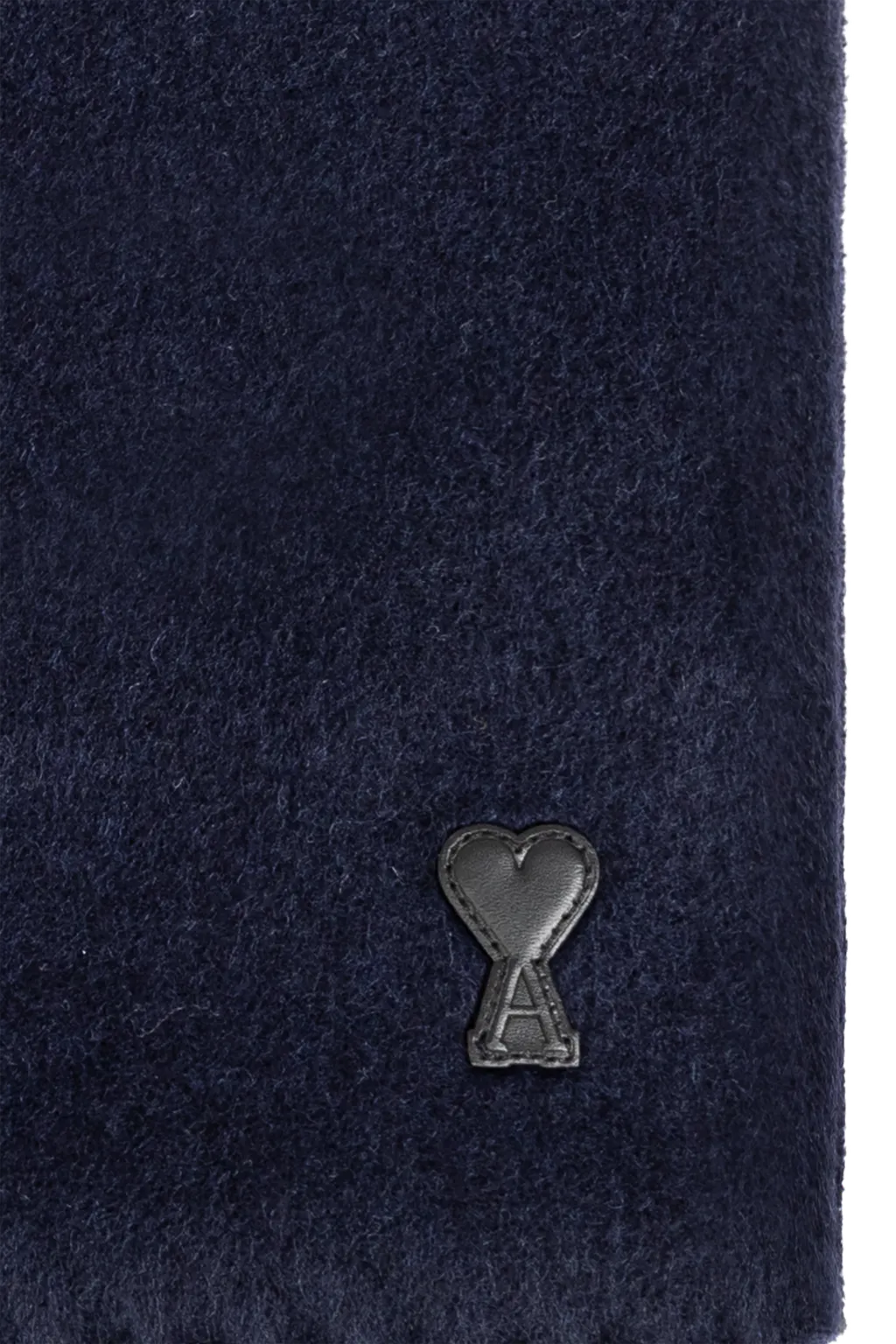 Logo Patch Fringed-Edge Scarf