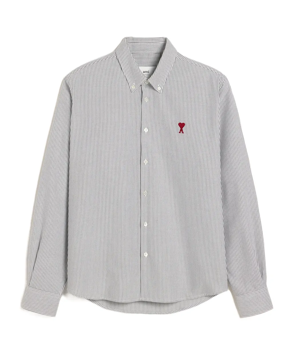 Ami De Coeur Button-Down Striped Shirt