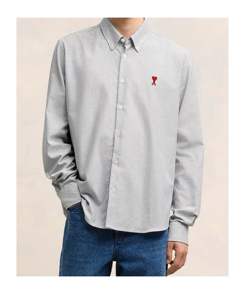 Ami De Coeur Button-Down Striped Shirt